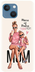 Husa din silicon compatibila cu Apple iPhone 13 Mini - model Mama 