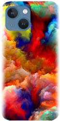 Husa din silicon compatibila cu Apple iPhone 13 Mini - model Oil Painting Colorful Strokes 