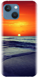 Husa din silicon compatibila cu Apple iPhone 13 - model Ocean Sunset 