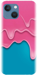Husa din silicon compatibila cu Apple iPhone 13 - model Pink Liquid Dripping 