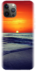 Husa din silicon compatibila cu Apple iPhone 13 Pro Max - model Ocean Sunset 