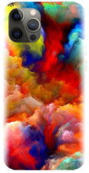 Husa din silicon compatibila cu Apple iPhone 13 Pro Max - model Oil Painting Colorful Strokes 