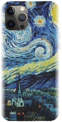 Husa din silicon compatibila cu Apple iPhone 13 Pro Max - model The Starry Night 