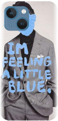 Husa din silicon compatibila cu Apple iPhone 14 - model Collage Feelin Blue 