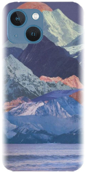 Husa din silicon compatibila cu Apple iPhone 14 - model Collage Mountain 