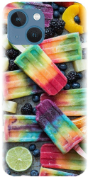 Husa din silicon compatibila cu Apple iPhone 14 - model Colorful Ice Cream 