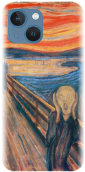 Husa din silicon compatibila cu Apple iPhone 14 - model The Scream 