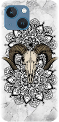Husa din silicon compatibila cu Apple iPhone 14 Plus - model Tatoo Art Goat 