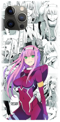 Husa din silicon compatibila cu Apple iPhone 14 Pro - model Anime Zero Two 
