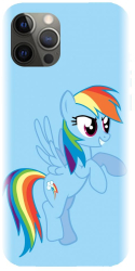 Husa din silicon compatibila cu Apple iPhone 14 Pro - model Rainbow dash 