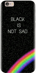 Husa din silicon compatibila cu Apple iPhone 5C - model Black Is Not Sad 