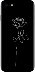 Husa din silicon compatibila cu Apple iPhone 7 - model Black Rose 