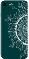 Husa din silicon compatibila cu Apple iPhone 7 - model Green Mandala 