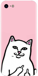 Husa din silicon compatibila cu Apple iPhone 7 - model White Cat 