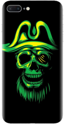 Husa din silicon compatibila cu Apple iPhone 7 Plus - model Pirate Skull 