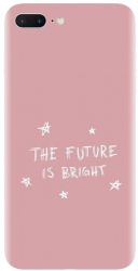 Husa din silicon compatibila cu Apple iPhone 7 Plus - model The Future Is Bright 