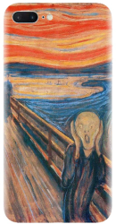 Husa din silicon compatibila cu Apple iPhone 7 Plus - model The Scream 
