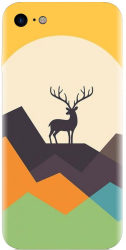 Husa din silicon compatibila cu Apple iPhone 8 - model Abstract Deer 