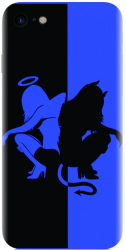 Husa din silicon compatibila cu Apple iPhone 8 - model Angel Devil 
