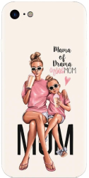 Husa din silicon compatibila cu Apple iPhone 8 - model Mama 