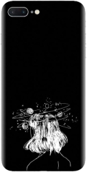 Husa din silicon compatibila cu Apple iPhone 8 Plus - model Line Art Dreamer 