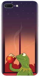 Husa din silicon compatibila cu Apple iPhone 8 Plus - model None Of My Business 