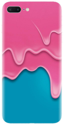 Husa din silicon compatibila cu Apple iPhone 8 Plus - model Pink Liquid Dripping 