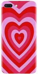 Husa din silicon compatibila cu Apple iPhone 8 Plus - model PPG Heart Tunnel 