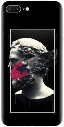 Husa din silicon compatibila cu Apple iPhone 8 Plus - model Smoking Sculpture 