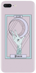 Husa din silicon compatibila cu Apple iPhone 8 Plus - model Tarot Zodia Pesti 