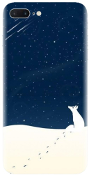 Husa din silicon compatibila cu Apple iPhone 8 Plus - model Winter Night 