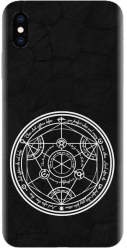 Husa din silicon compatibila cu Apple iPhone X - model Anime Transmutation Circle 