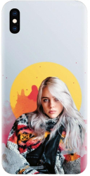 Husa din silicon compatibila cu Apple iPhone X - model Billie Eilish 