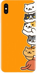 Husa din silicon compatibila cu Apple iPhone X - model Cat Tower 