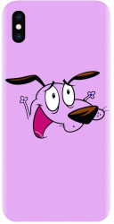 Husa din silicon compatibila cu Apple iPhone X - model Courage The Cowardly Dog 