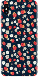 Husa din silicon compatibila cu Apple iPhone X - model Floral Colorat 