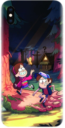 Husa din silicon compatibila cu Apple iPhone X - model Gravity Falls 