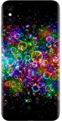 Husa din silicon compatibila cu Apple iPhone X - model Rainbow Colored Soap Bubbles 