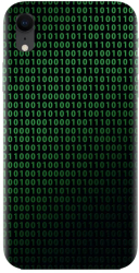 Husa din silicon compatibila cu Apple iPhone XR - model Binary Code 