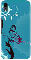 Husa din silicon compatibila cu Apple iPhone XR - model Blue Butterfly 