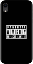Husa din silicon compatibila cu Apple iPhone XR - model Parental Advisory 