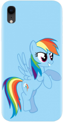 Husa din silicon compatibila cu Apple iPhone XR - model Rainbow dash 