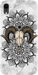 Husa din silicon compatibila cu Apple iPhone XR - model Tatoo Art Goat 