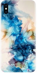 Husa din silicon compatibila cu Apple iPhone Xs - model Ink Flowers 