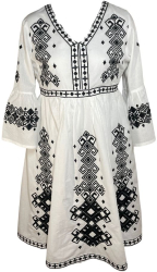 Rochie casual dama IRA 3 marime 2XL alb/negru 
