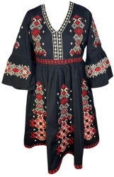 Rochie casual dama IRA 3 marime S negru/rosu 