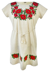 Rochie casual dama R777 marime L bej/rosu 
