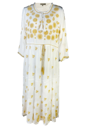 Rochie dama casual alb crystal/crem marimea 3XL
