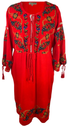 Rochie dama casual RC24 rosu marimea 2XL 