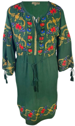 Rochie dama casual RC24 verde marimea 2XL 
